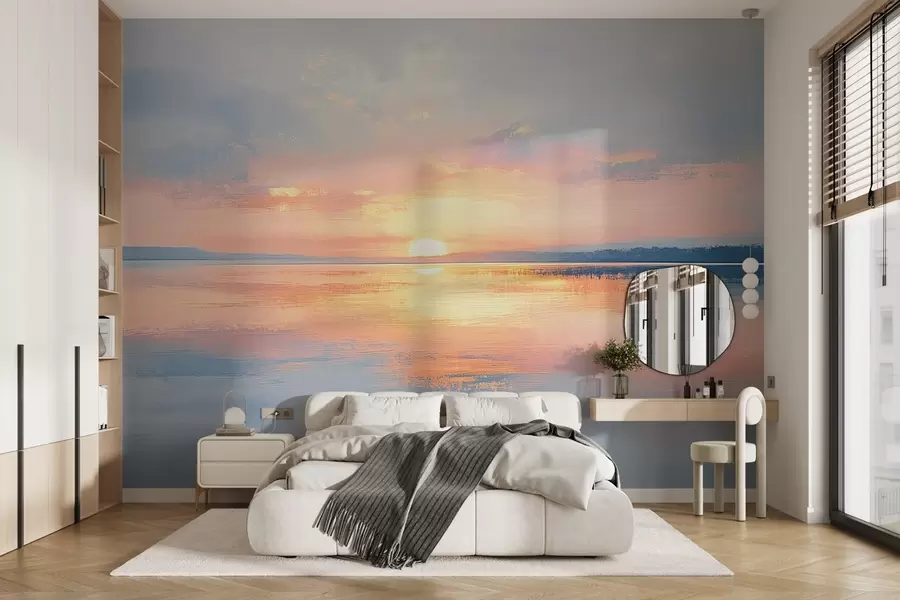 zidne murale Zalazak sunca nad morskim horizontom w08570