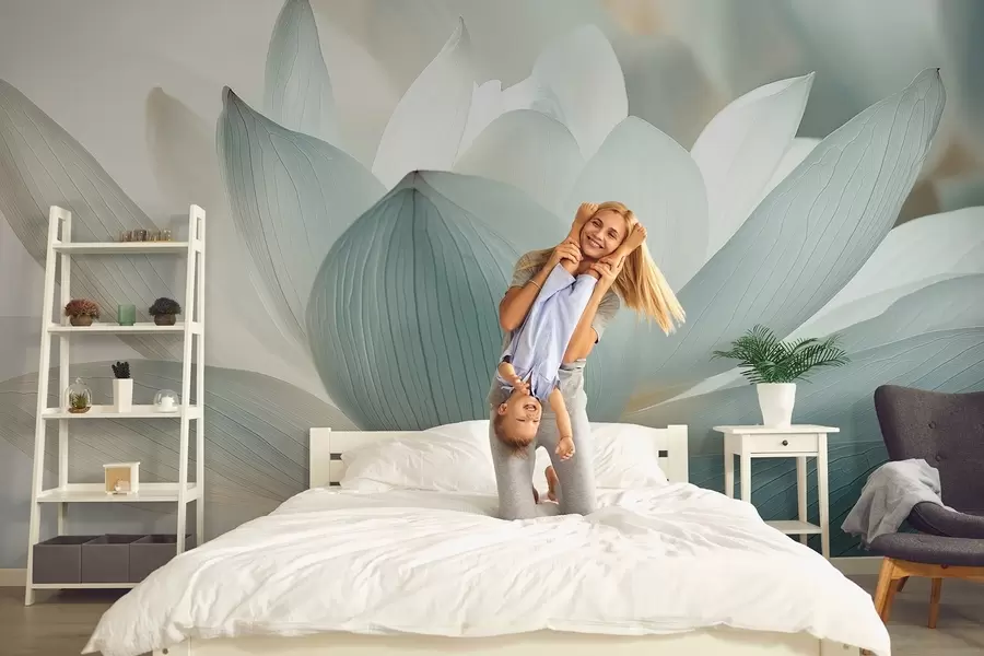 zidne murale Elegantni lotos u nježnim nijansama w08487