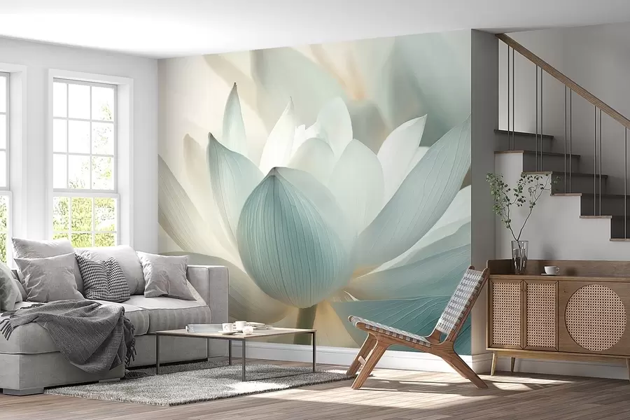 zidne murale Elegantni lotos u nježnim nijansama w08487