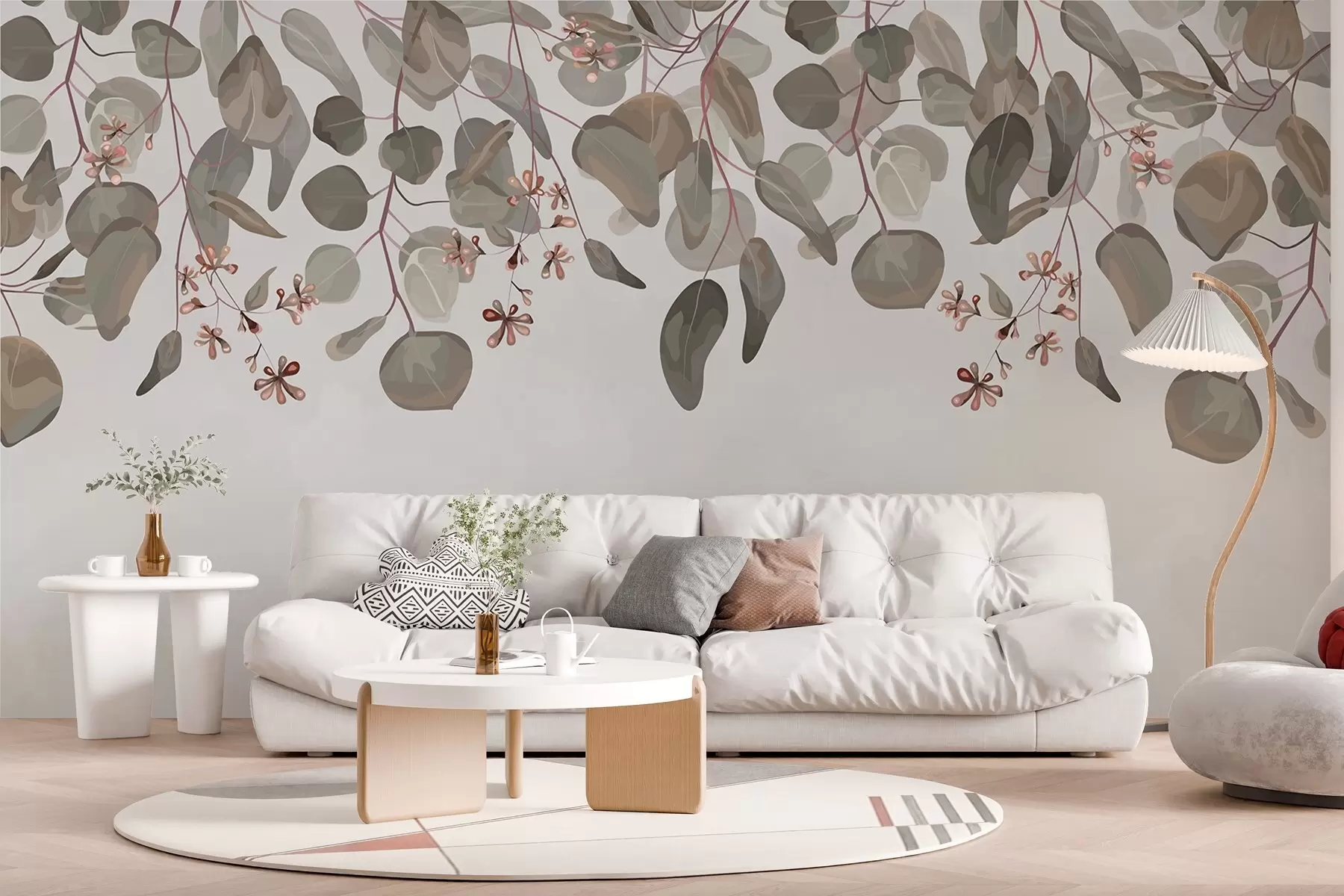 zidne murale lišće na vrhu w02668