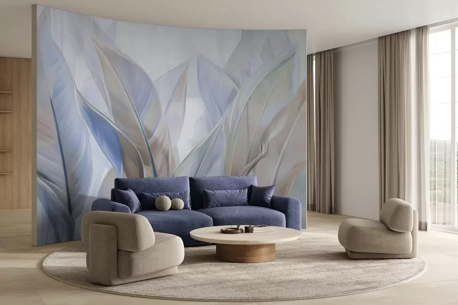 zidne murale Stilizirani raznobojni listovi w02624v1