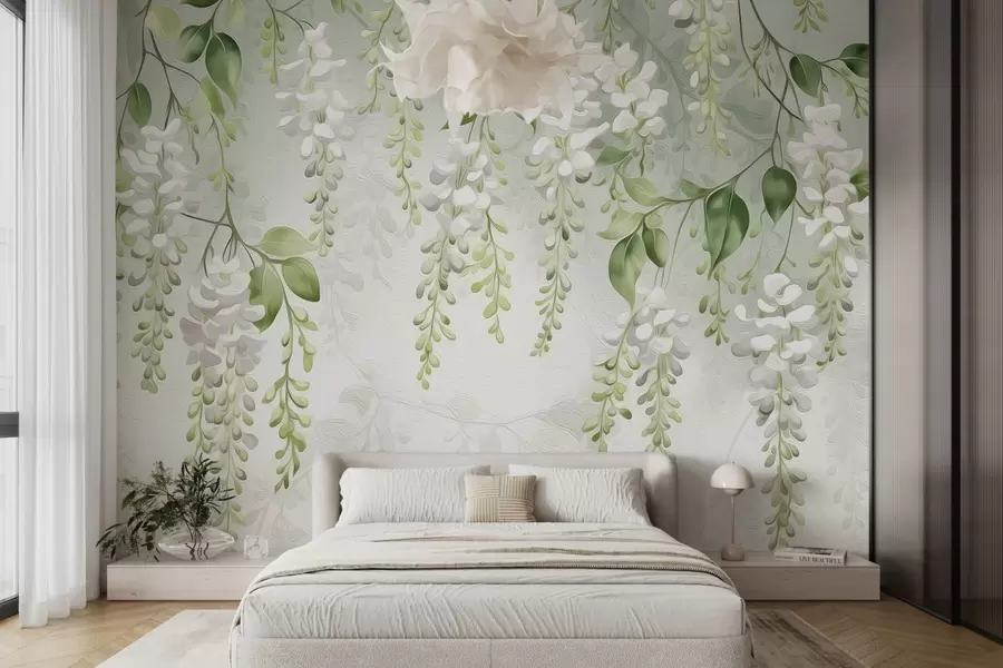 zidne murale Stilizirano oslikane cvjetne grane w02627