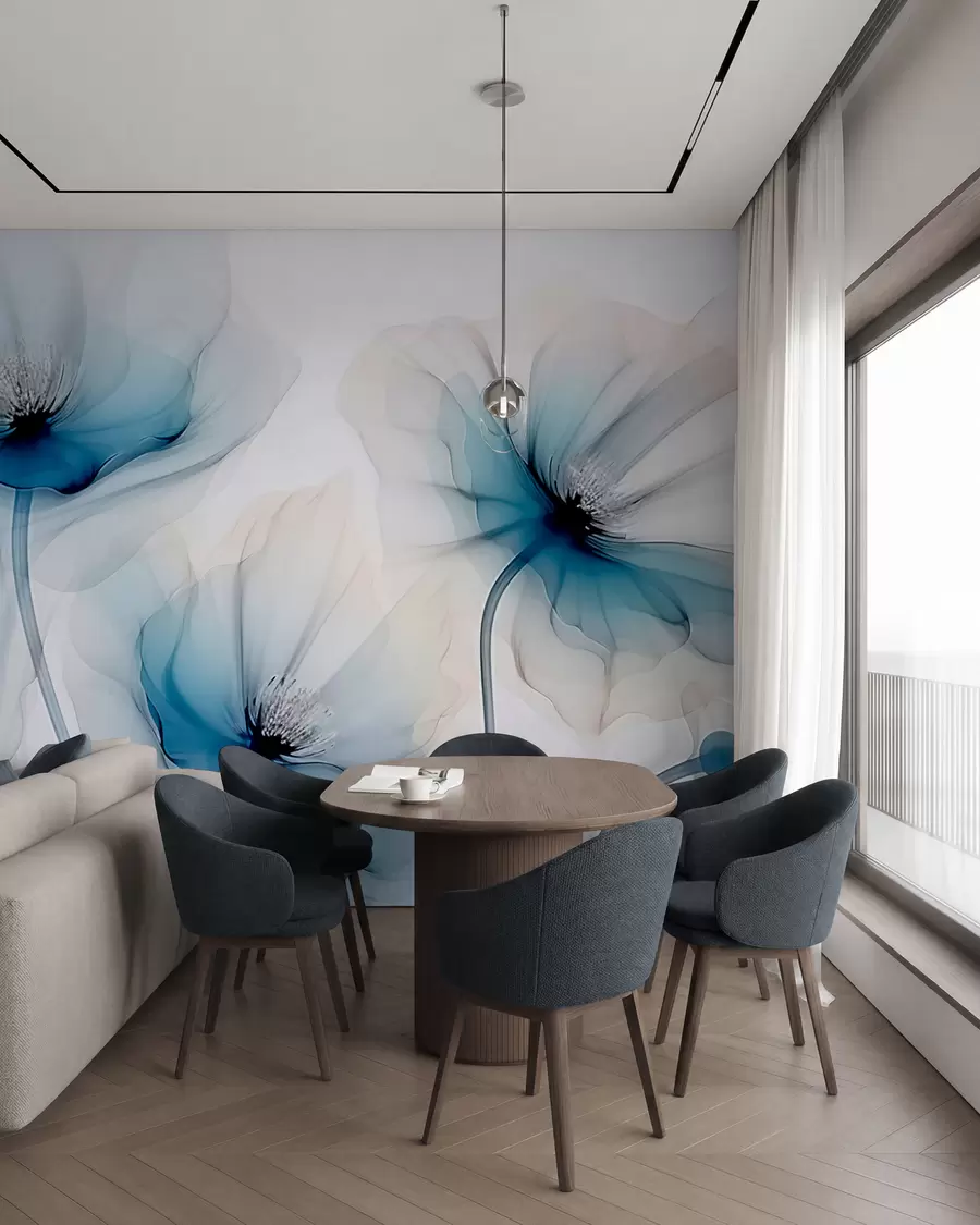 zidne murale Prozirno cvijeće w02696