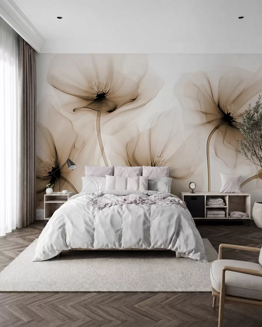 zidne murale Prozirno cvijeće w02696v1
