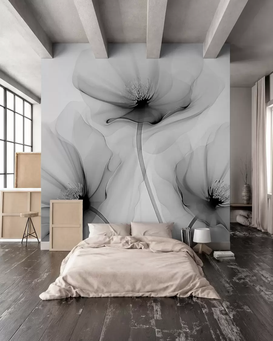 zidne murale Prozirno cvijeće w02696v2