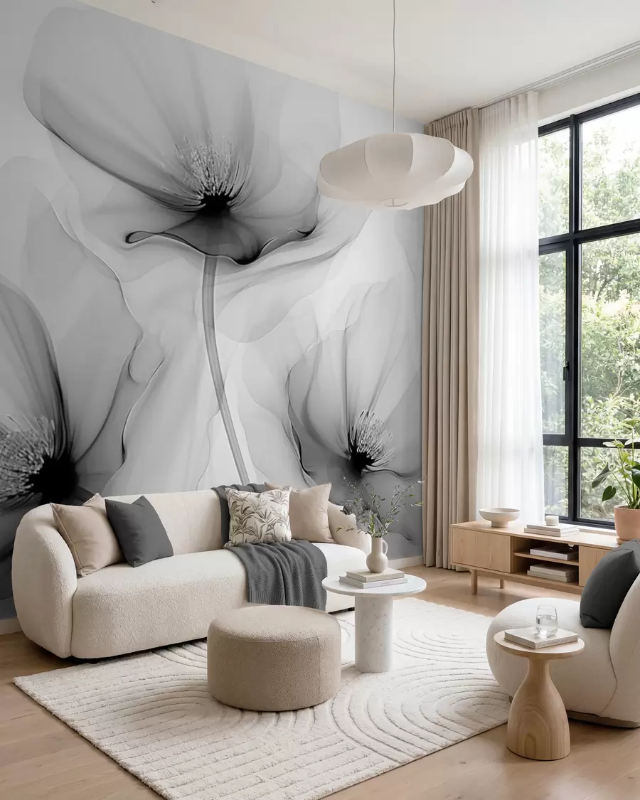 zidne murale Prozirno cvijeće w02696v2