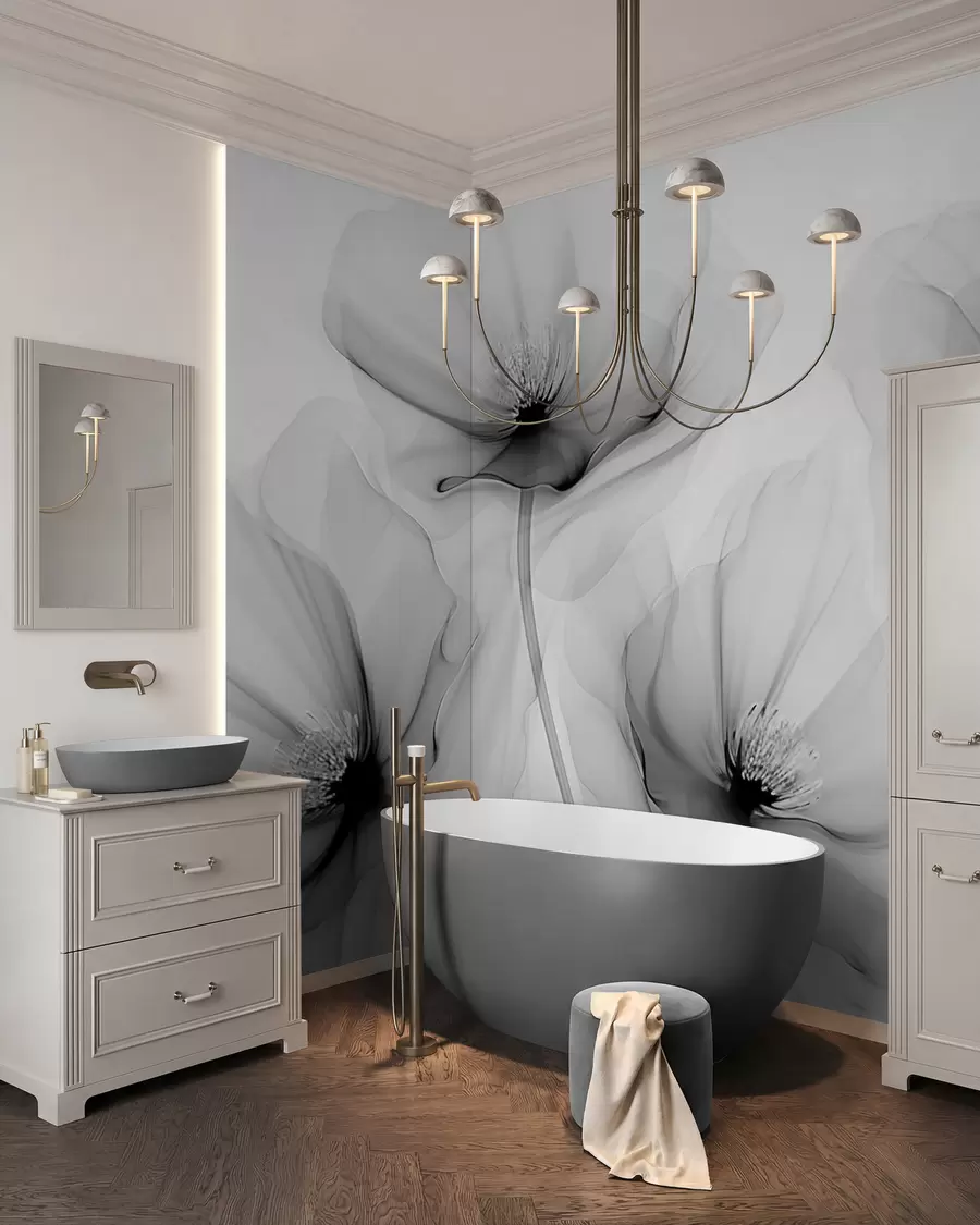 zidne murale Prozirno cvijeće w02696v2