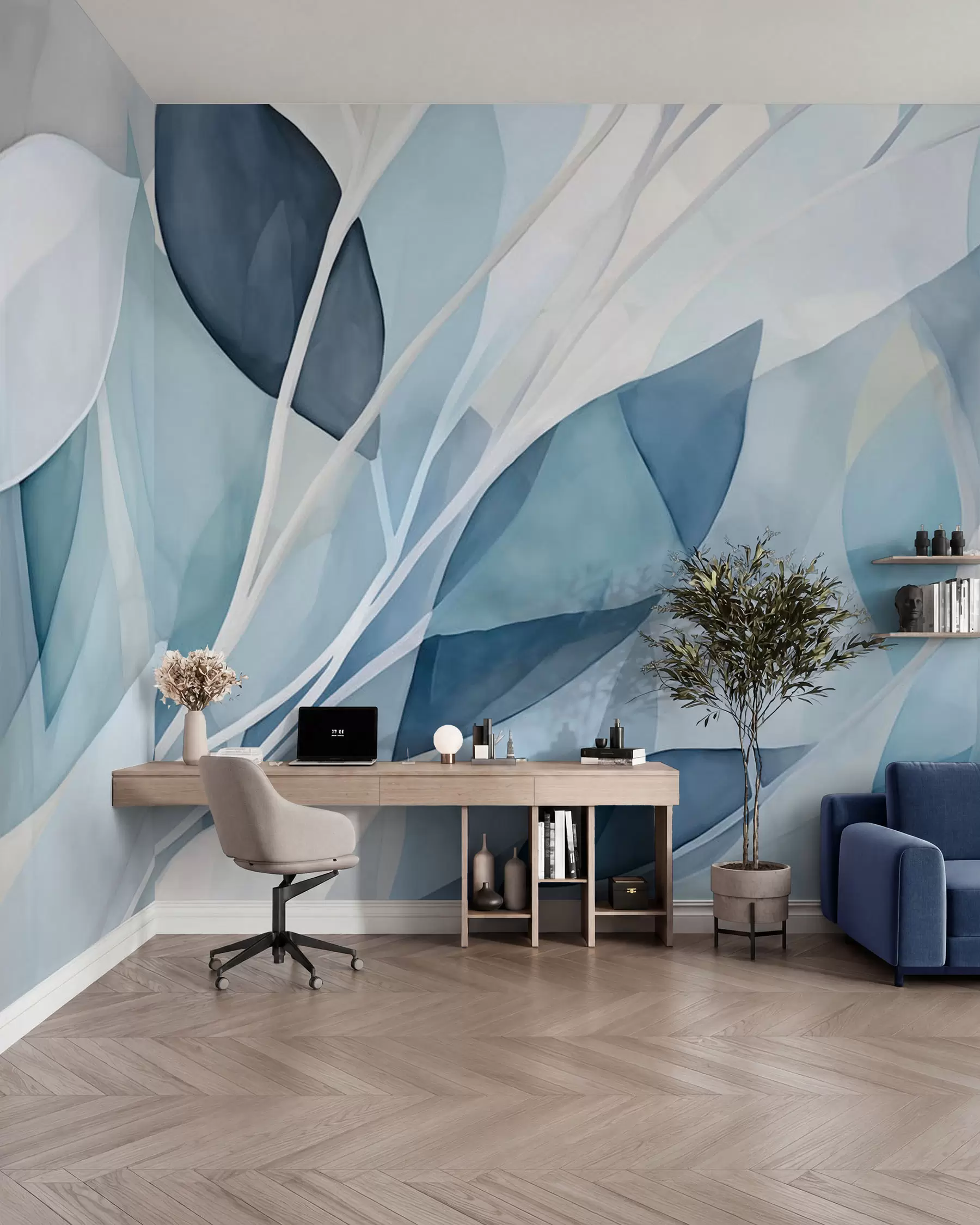 zidne murale Apstraktni listovi w02701