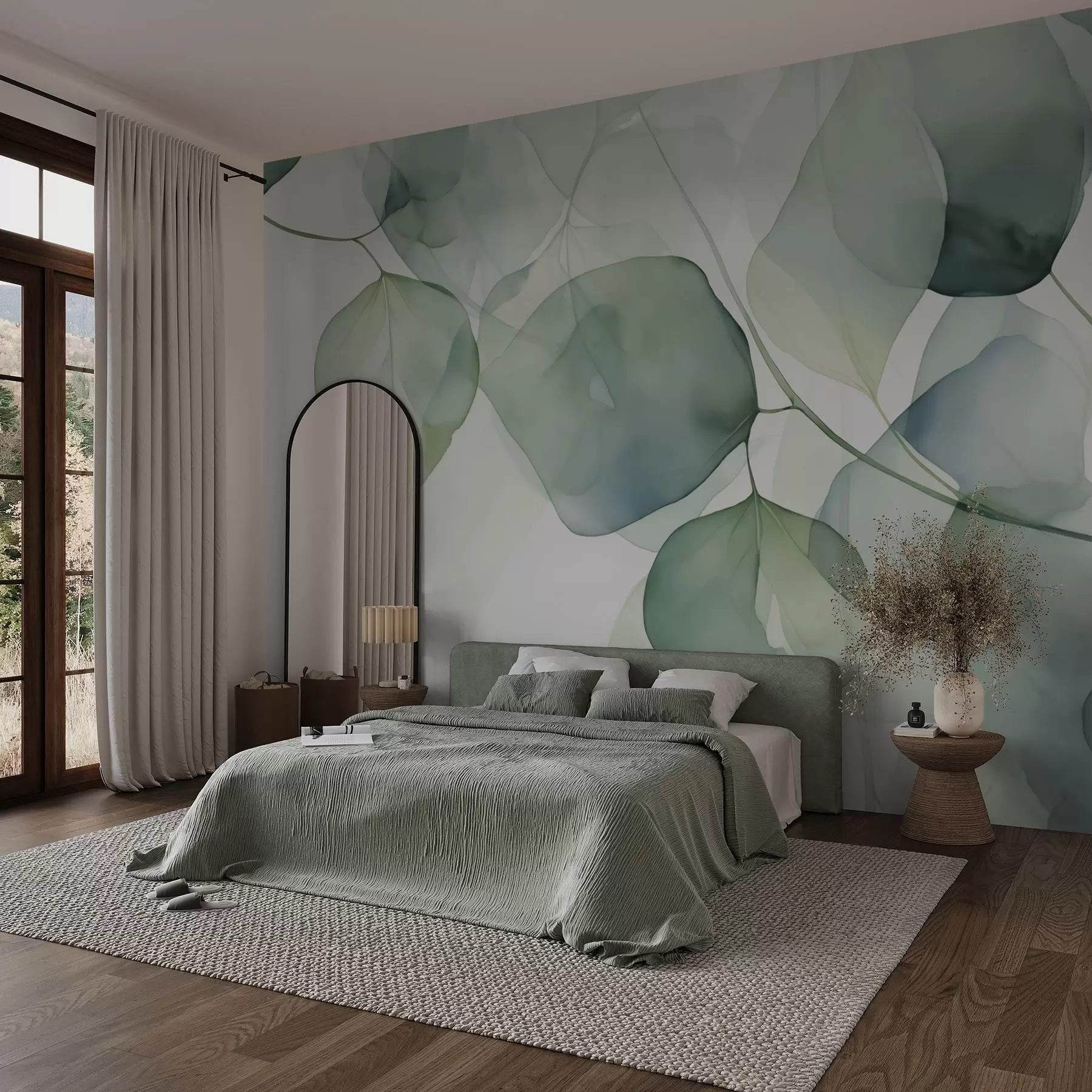 zidne murale Ostavlja veliku apstraktnu imitaciju akvarela w02725