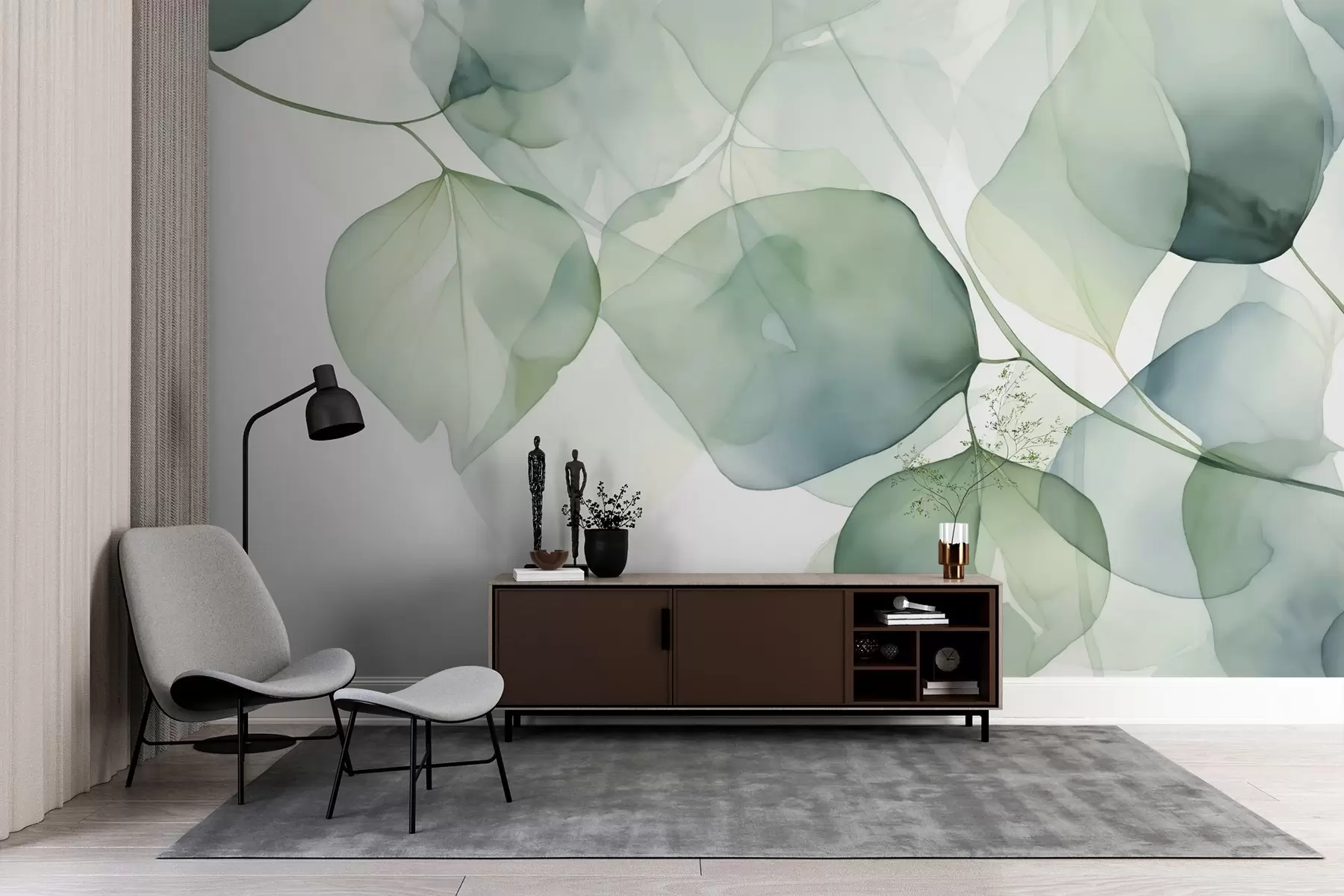 zidne murale Ostavlja veliku apstraktnu imitaciju akvarela w02725