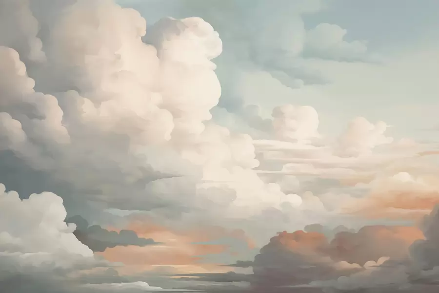 zidne murale Veliki oblaci imitacija slike w02731