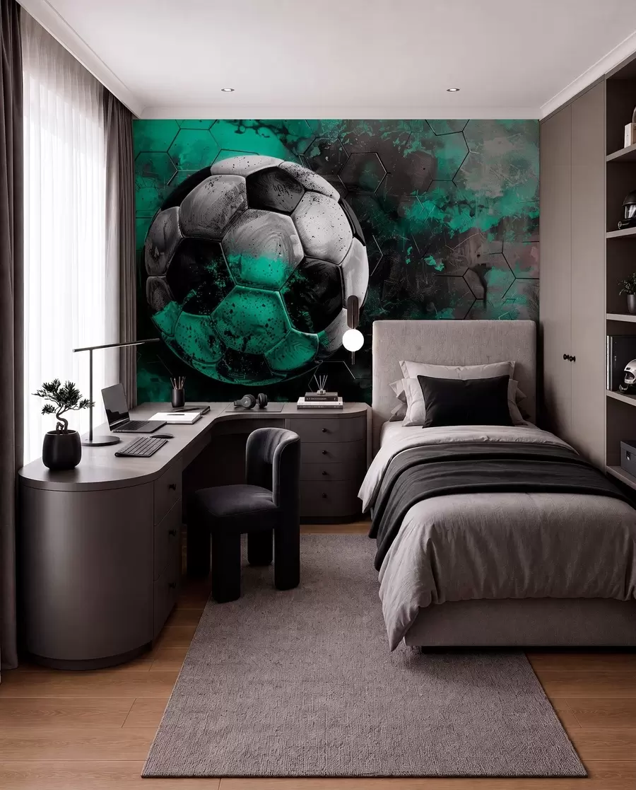 zidne murale Nogometna lopta w08618