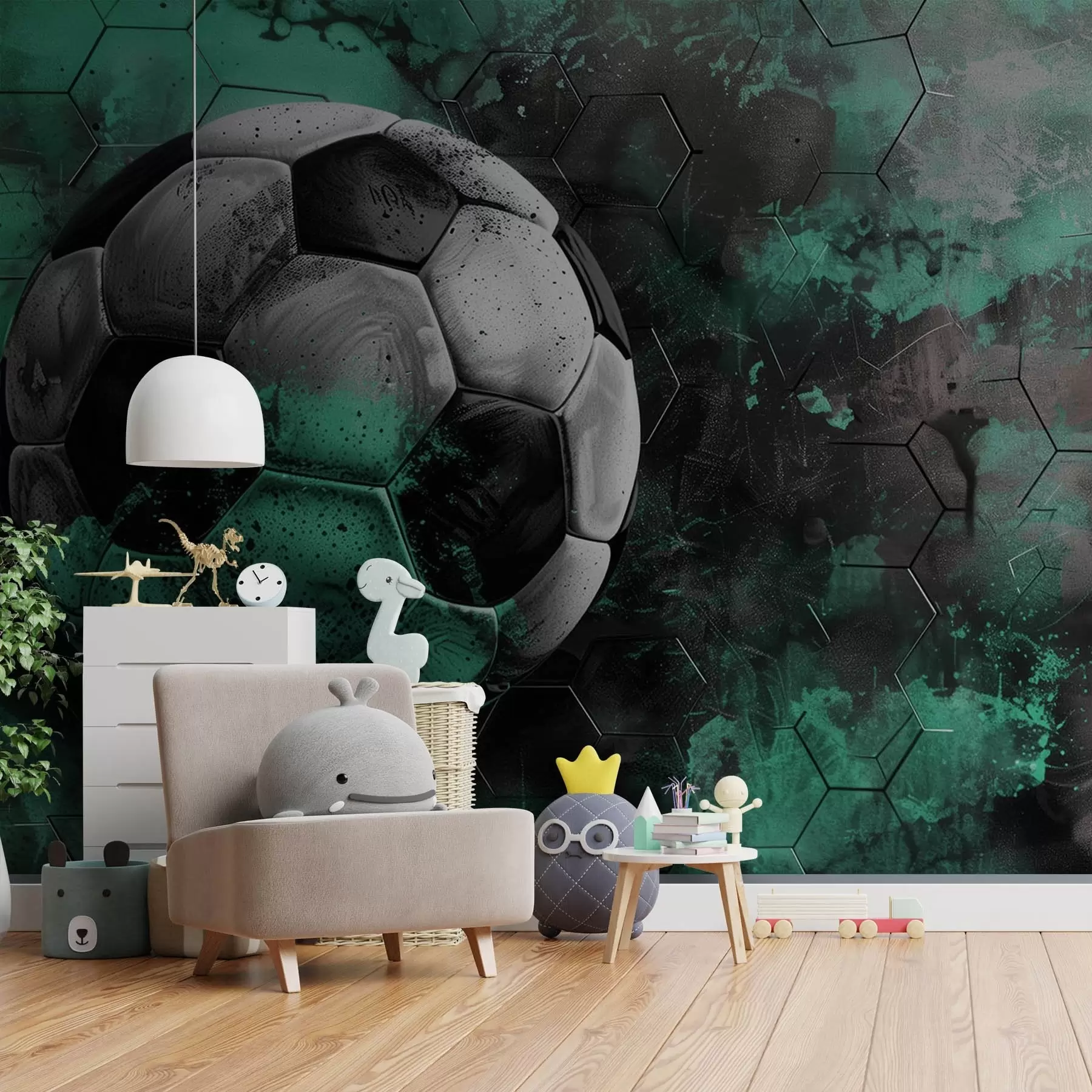 zidne murale Nogometna lopta w08618