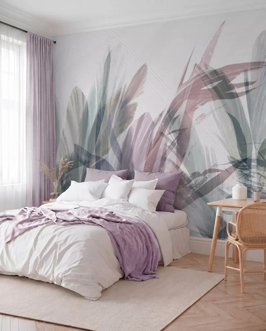 zidne murale Nježno lišće u nježnim nijansama w00798v1
