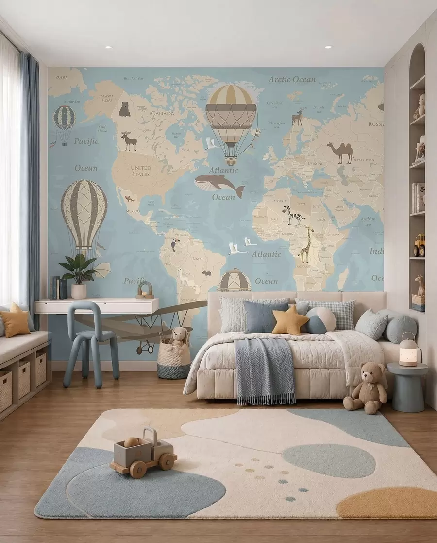 zidne murale Atlas letova na engleskom u36066v5