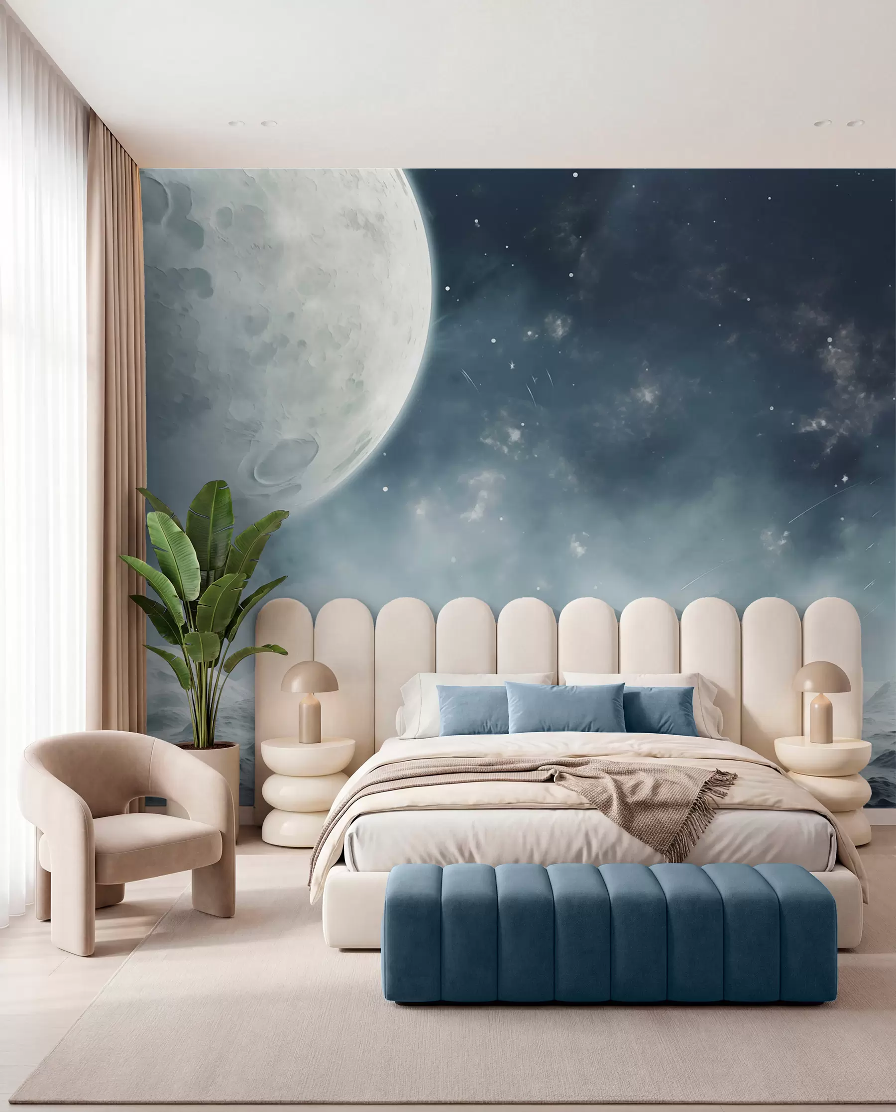 zidne murale Apstraktni lunarni pejzaž w02797