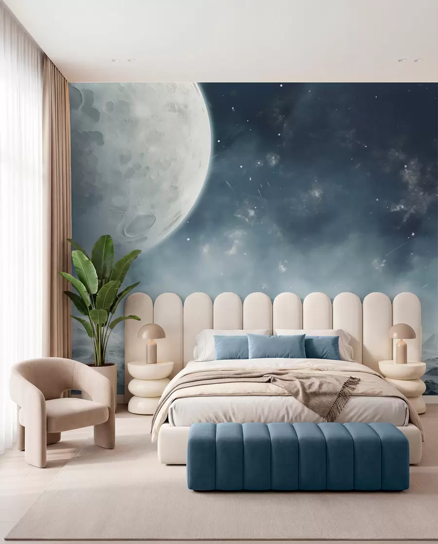 zidne murale Apstraktni lunarni pejzaž w02797