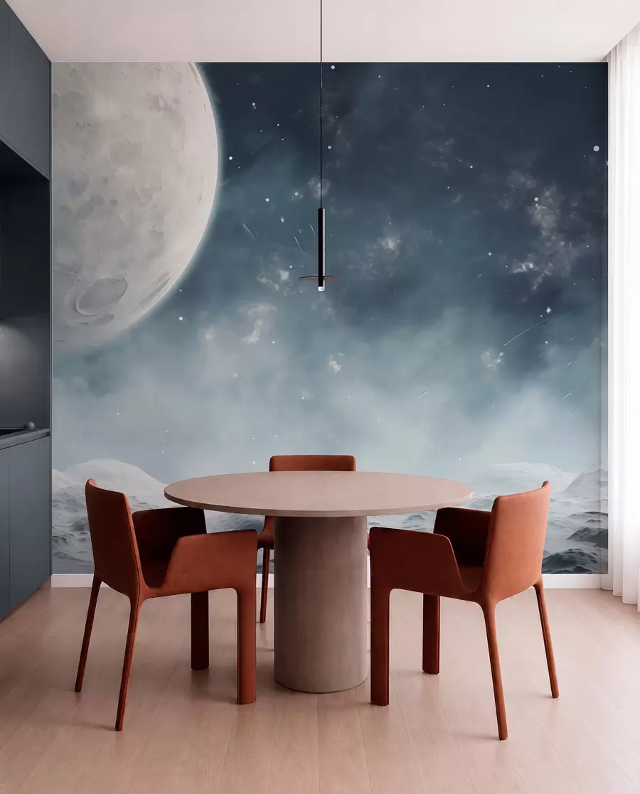 zidne murale Apstraktni lunarni pejzaž w02797
