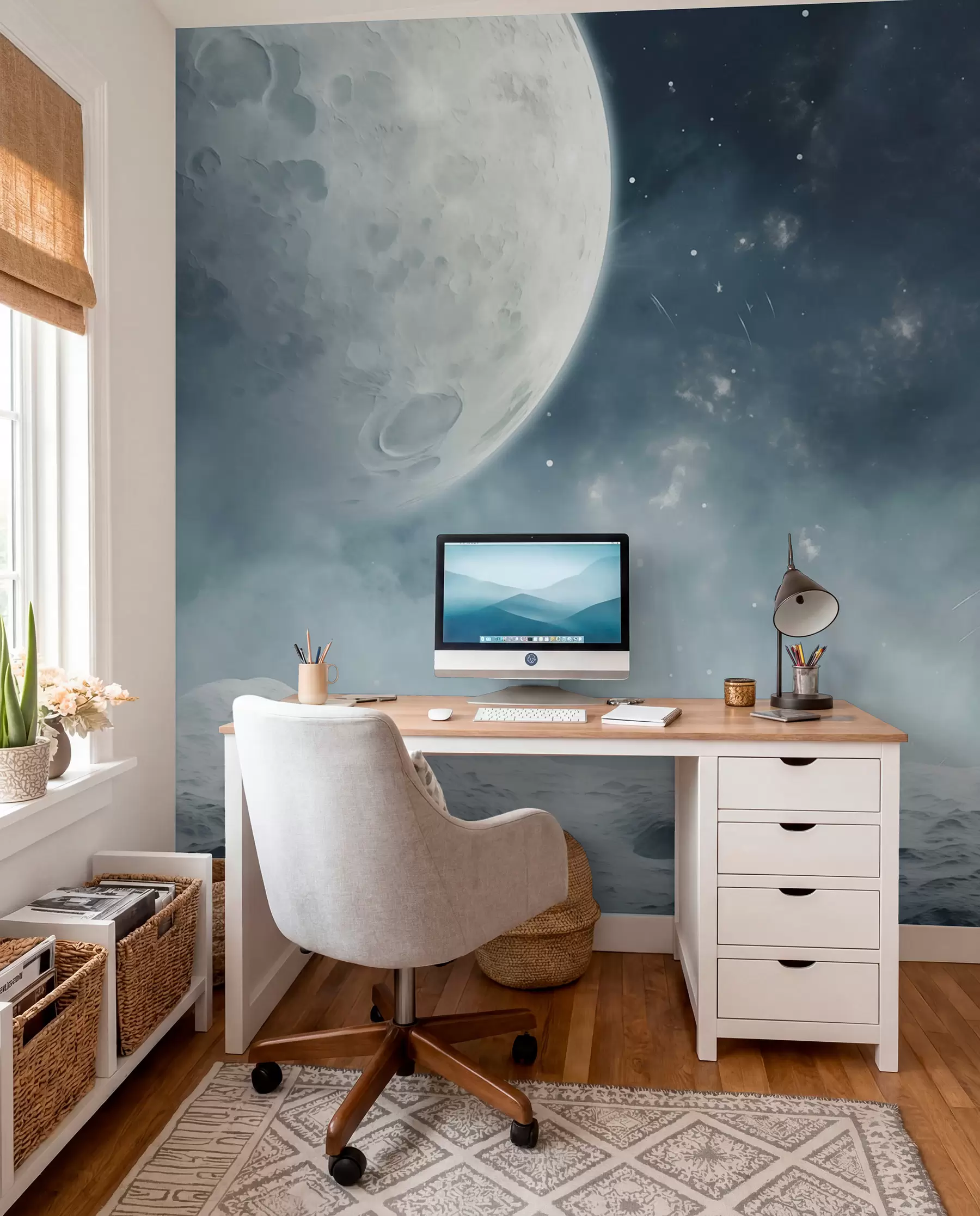 zidne murale Apstraktni lunarni pejzaž w02797