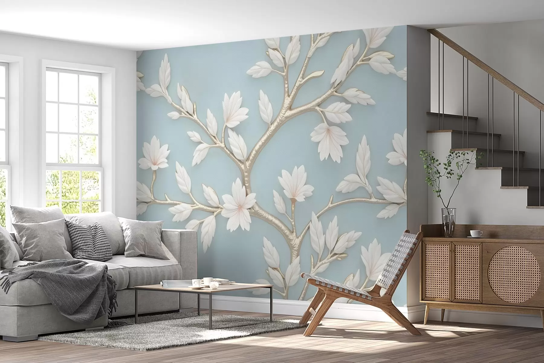 zidne murale Rascvjetana grana naslikana je u uljanom stilu w02842