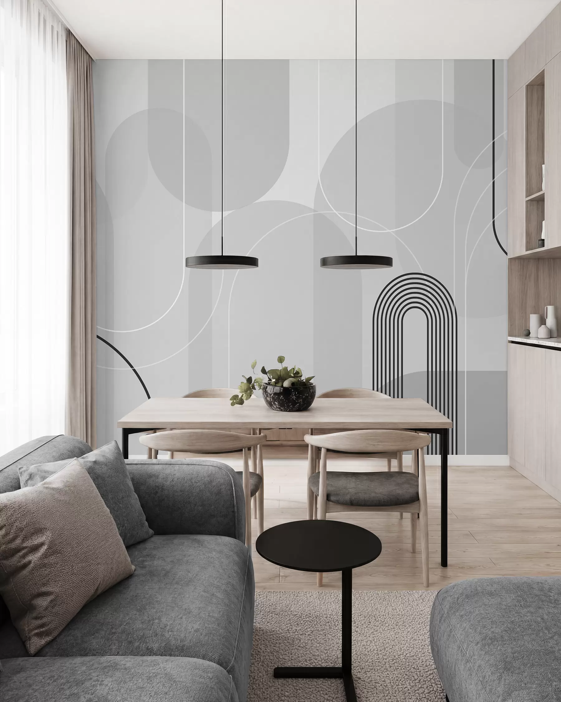 zidne murale Elegantni minimalistički lukovi w02826v1