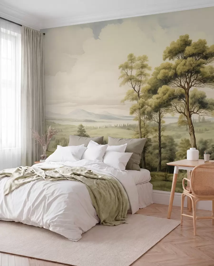 zidne murale Moderni pejzaž u akvarelu w02978