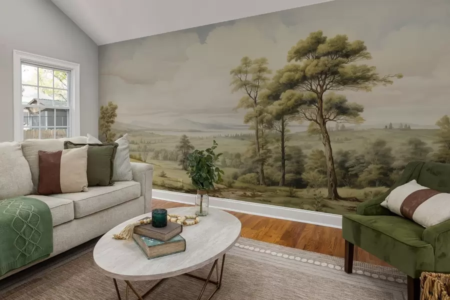 zidne murale Moderni pejzaž u akvarelu w02978