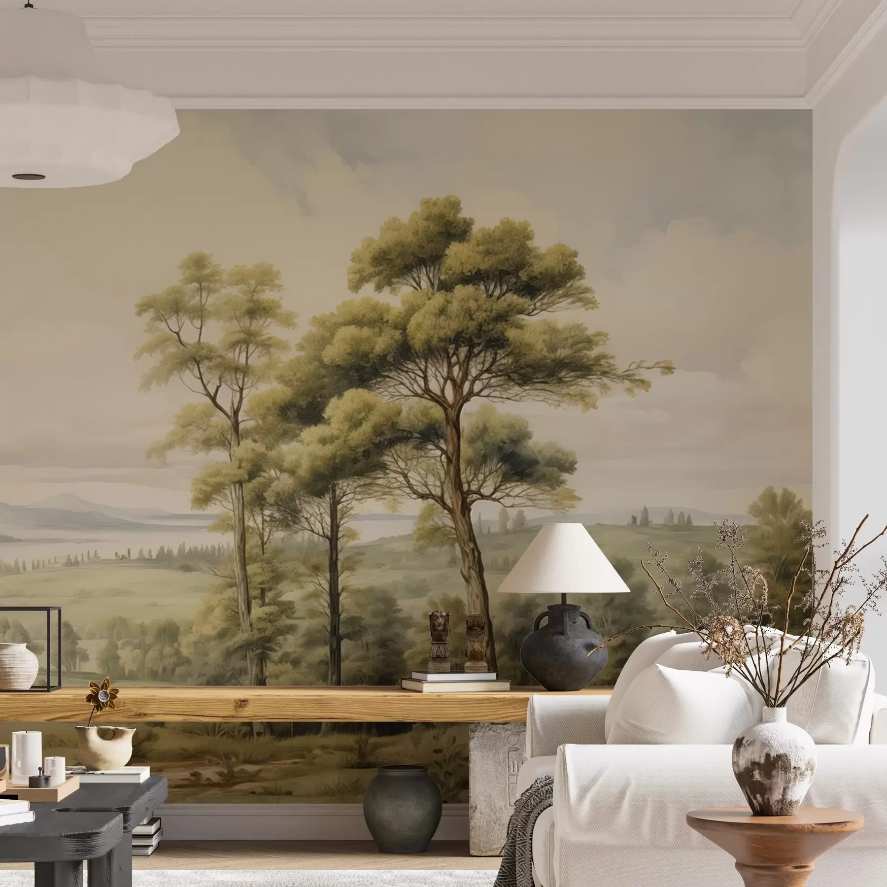 zidne murale Moderni pejzaž u akvarelu w02978