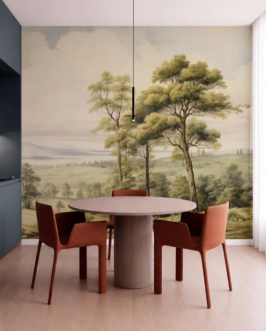 zidne murale Moderni pejzaž u akvarelu w02978