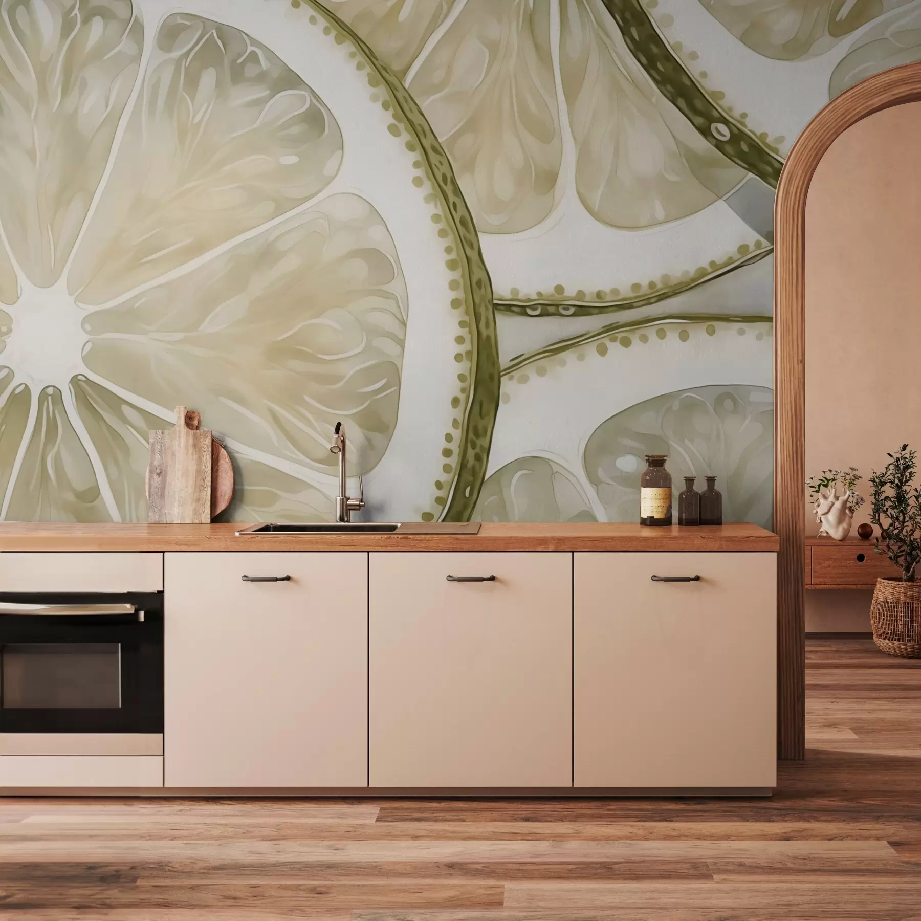 zidne murale Krugovi citrusa imitacija akvarela  w03026v1