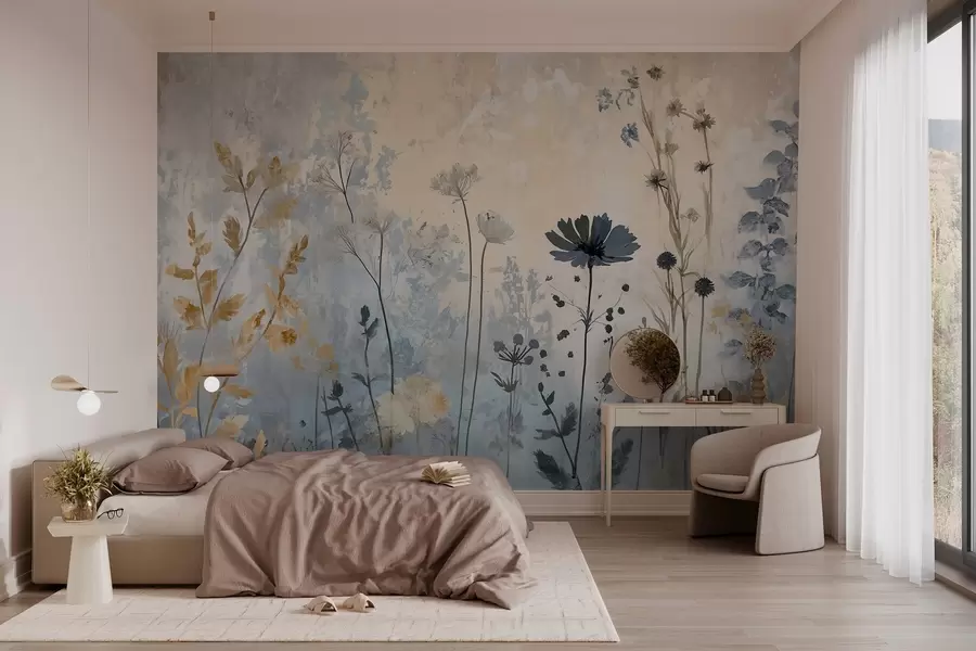 zidne murale Divlje cvijeće na apstraktan način w03022