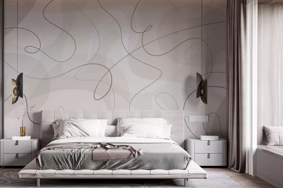 zidne murale Trend apstraktnih linija i oblika w03059