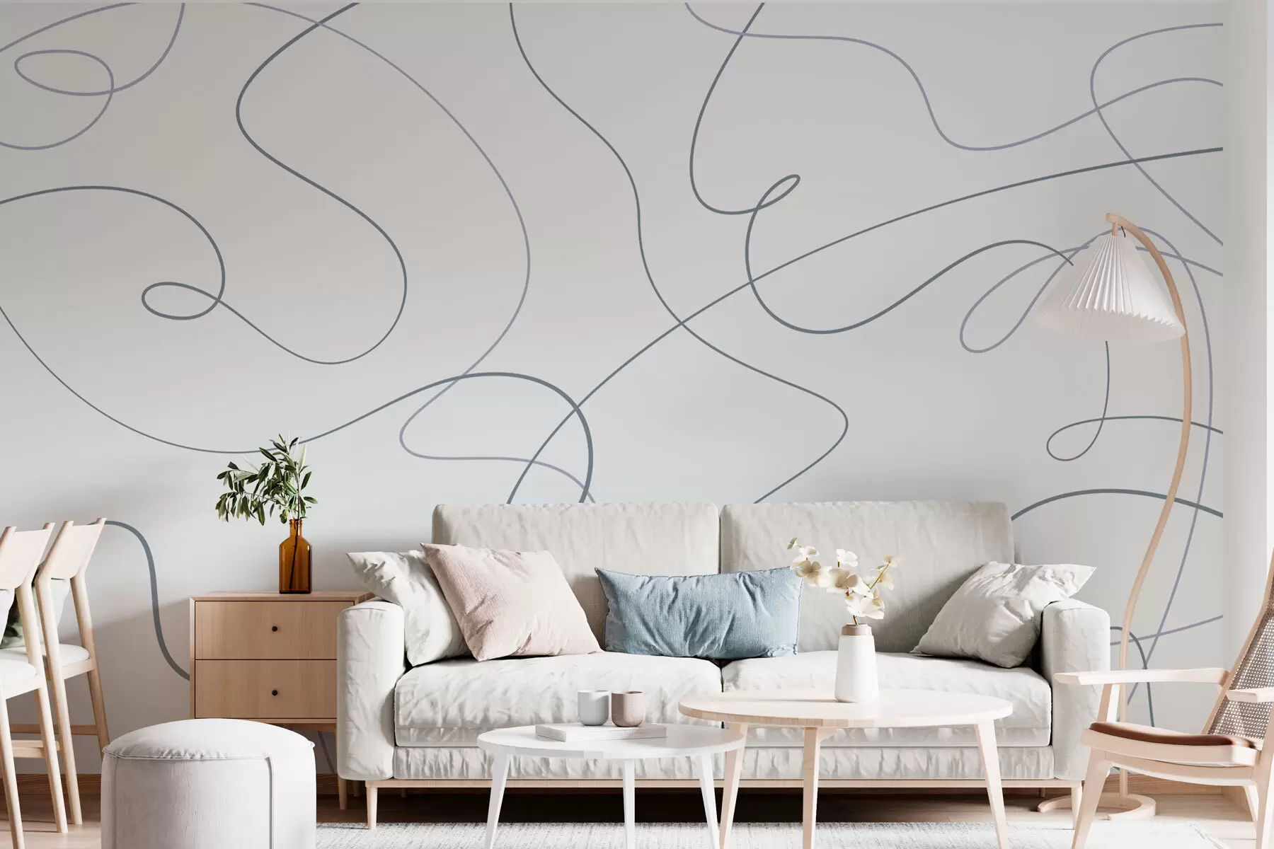 zidne murale Apstraktne stilske linije w03061v1