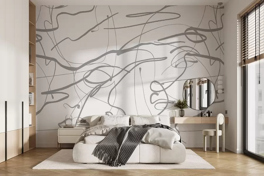 zidne murale Lica nacrtana linijom w08764v1