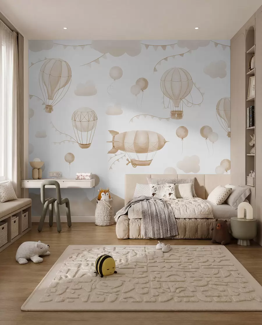 zidne murale Cepelini u boji pijeska w08765v4
