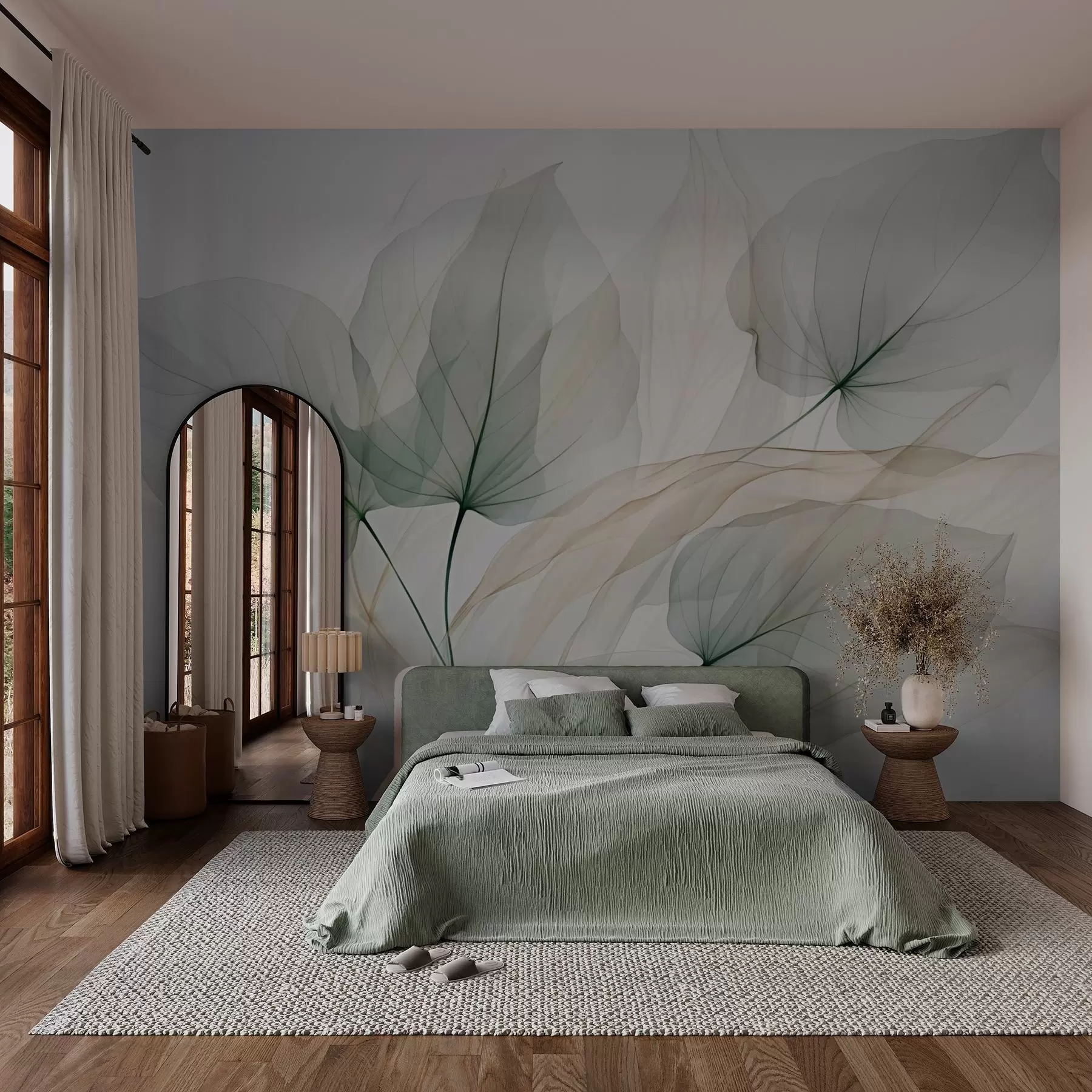 zidne murale Apstraktni listovi w03180