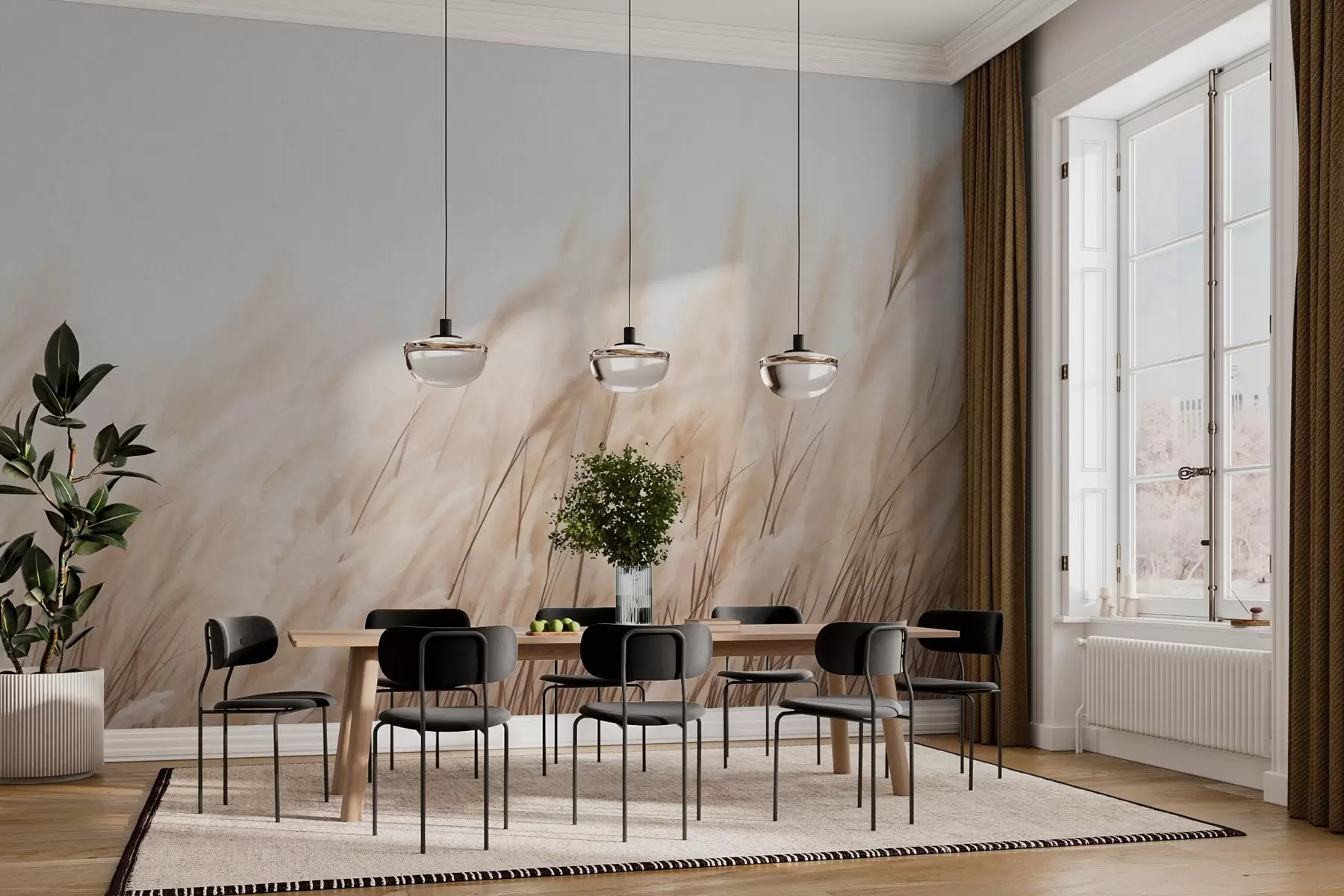 zidne murale Klasići u pastelnim bež bojama w03244