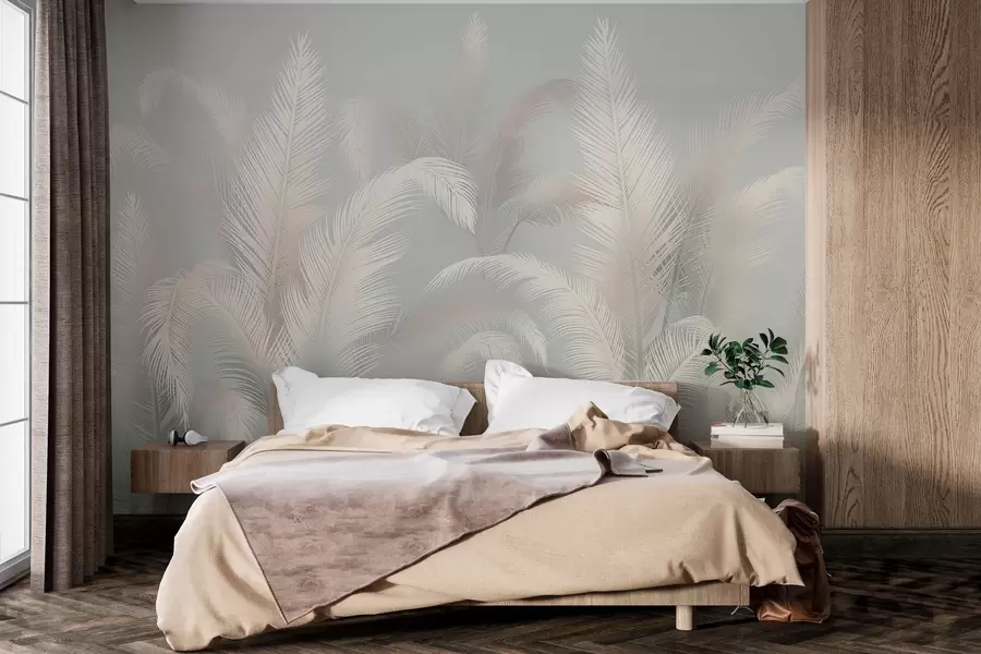 zidne murale Nježno lišće tropske palme w03250v3