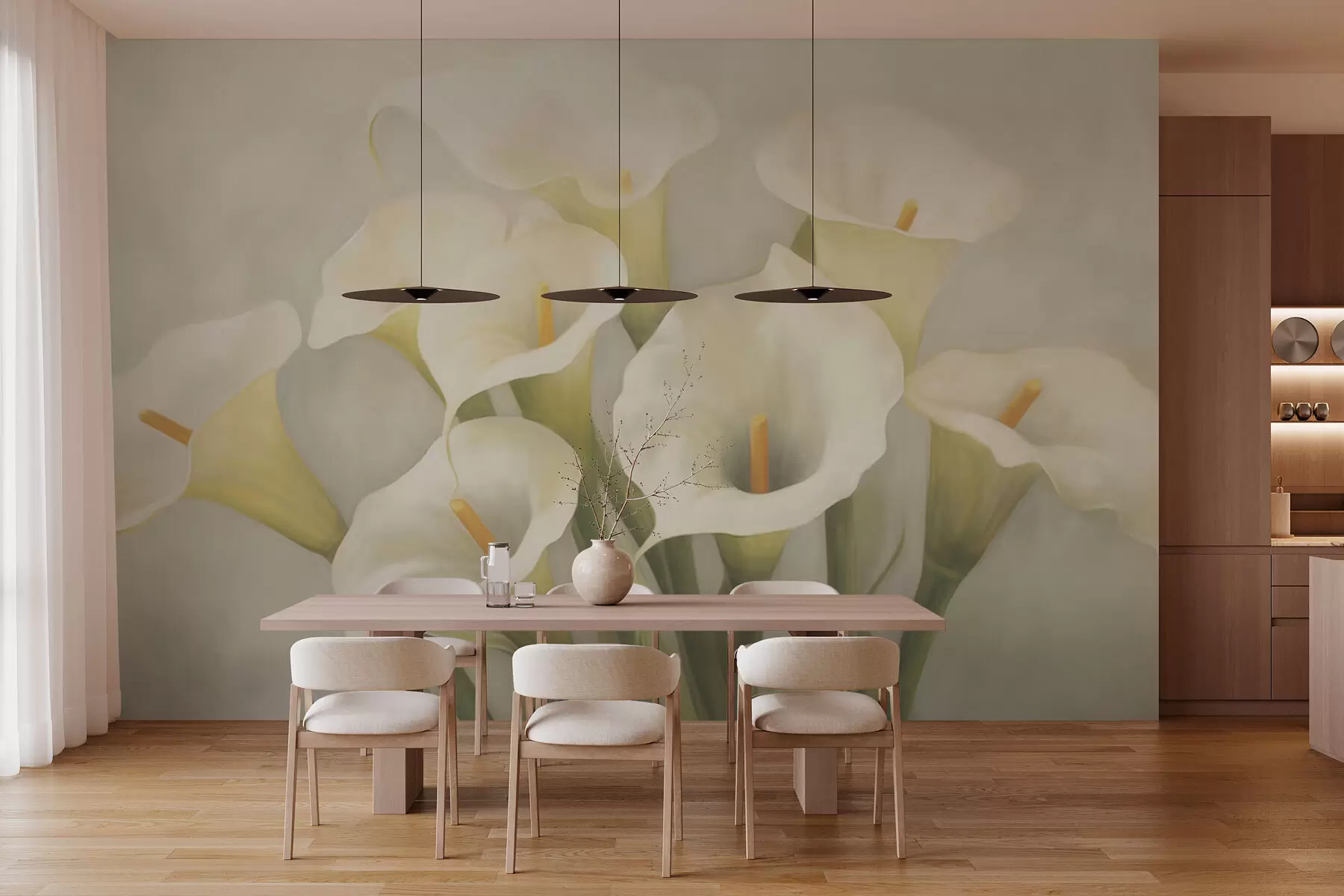 zidne murale Calla Flowers w03216
