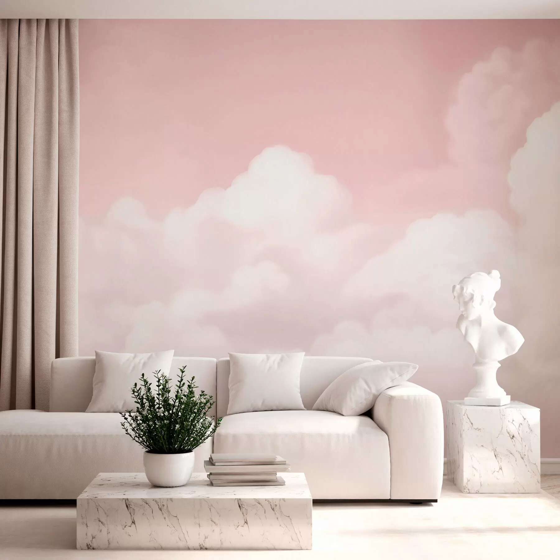 zidne murale Ružičasto nebo i oblaci w03301