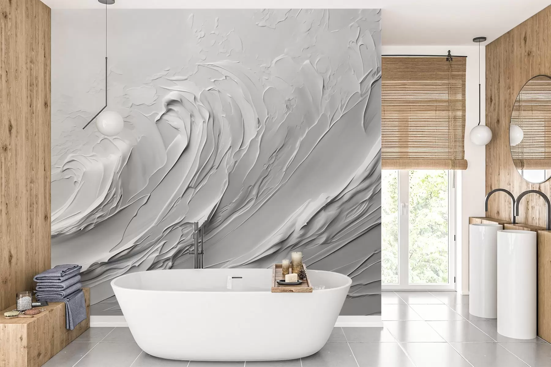 zidne murale Apstraktni val w03311