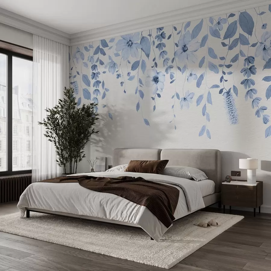 zidne murale Viseći akvarel cvijeće i lišće w03315v3