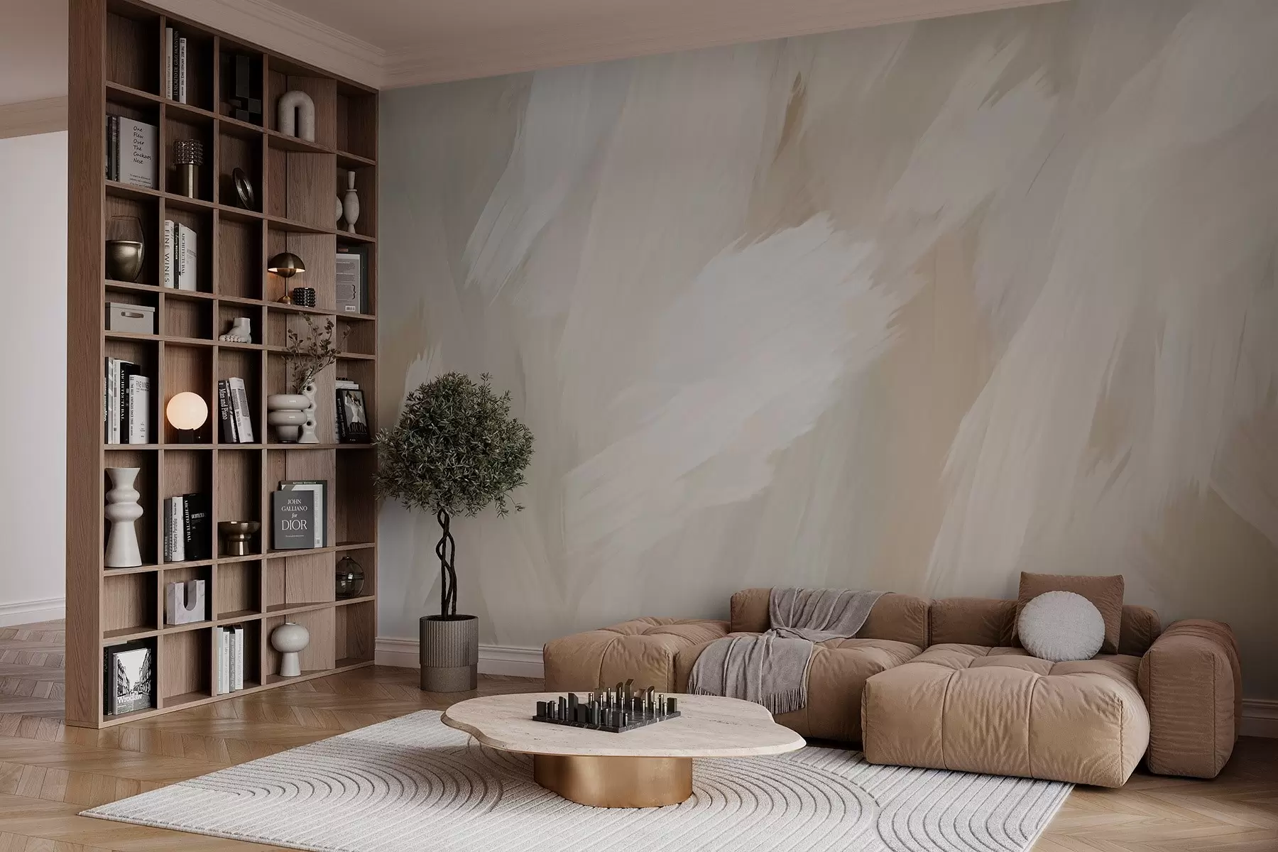 zidne murale Stil laganih poteza kistom w03371