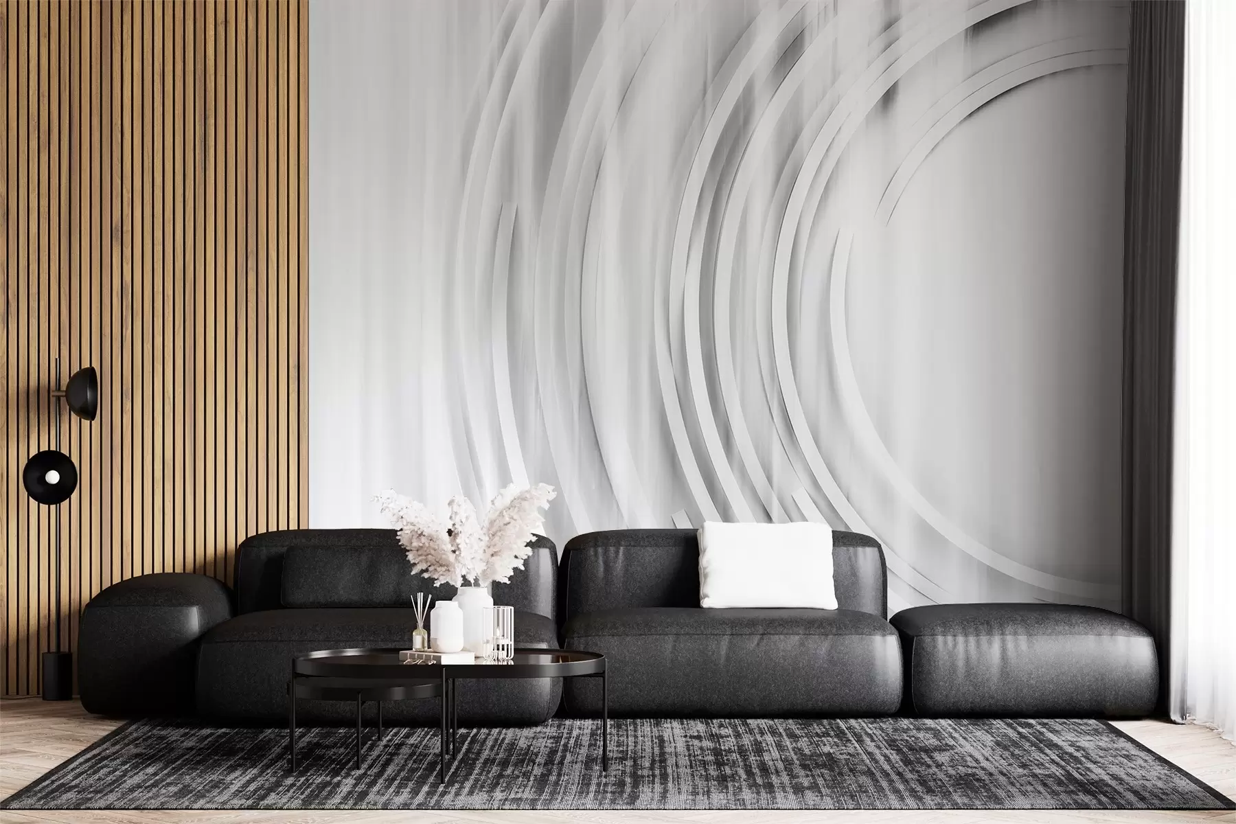 zidne murale Apstraktni kaotični prstenovi w08929v2