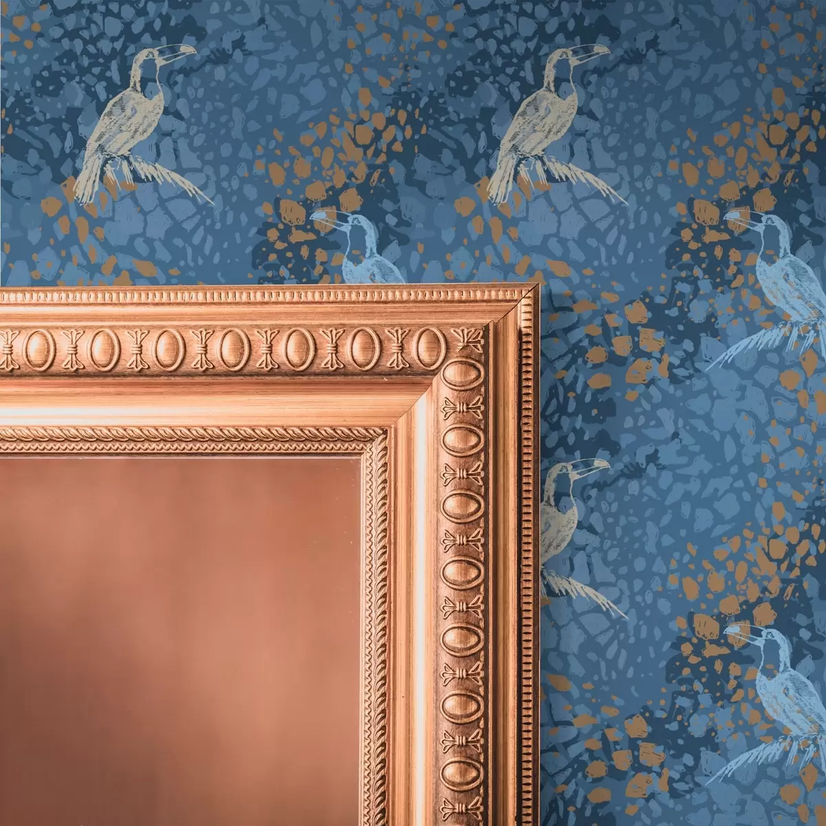 Pozadina Plave i bijele ptice na plavoj pozadini a00009