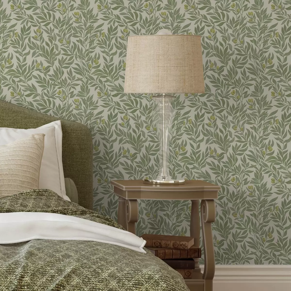 Pozadina Zelene grane masline a00026