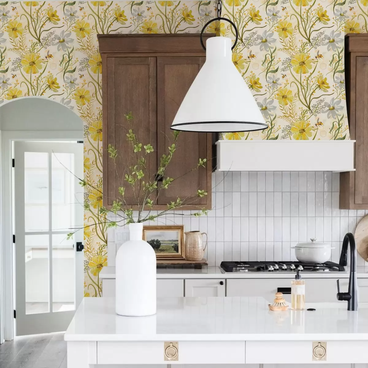 Pozadina Svijetla cvjetna kompozicija žute boje a00045