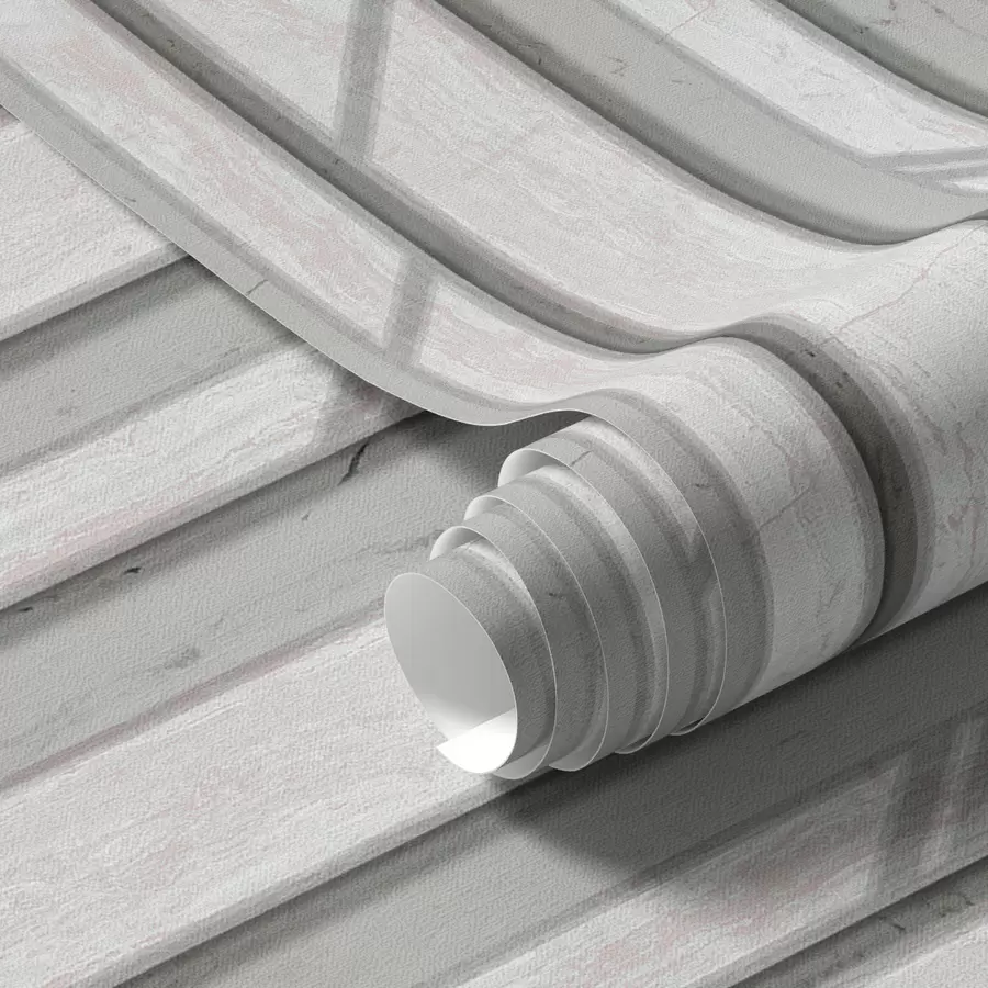 zidne murale Efekt drvene ploče u svijetlo sivoj boji a00055