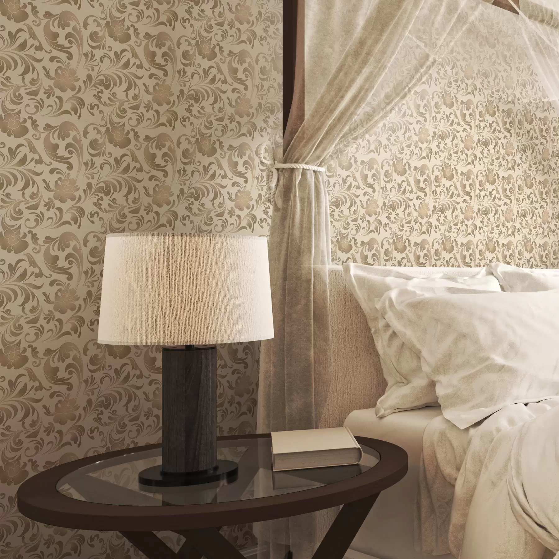 zidne murale Bež uzorci na svijetloj pozadini a00084