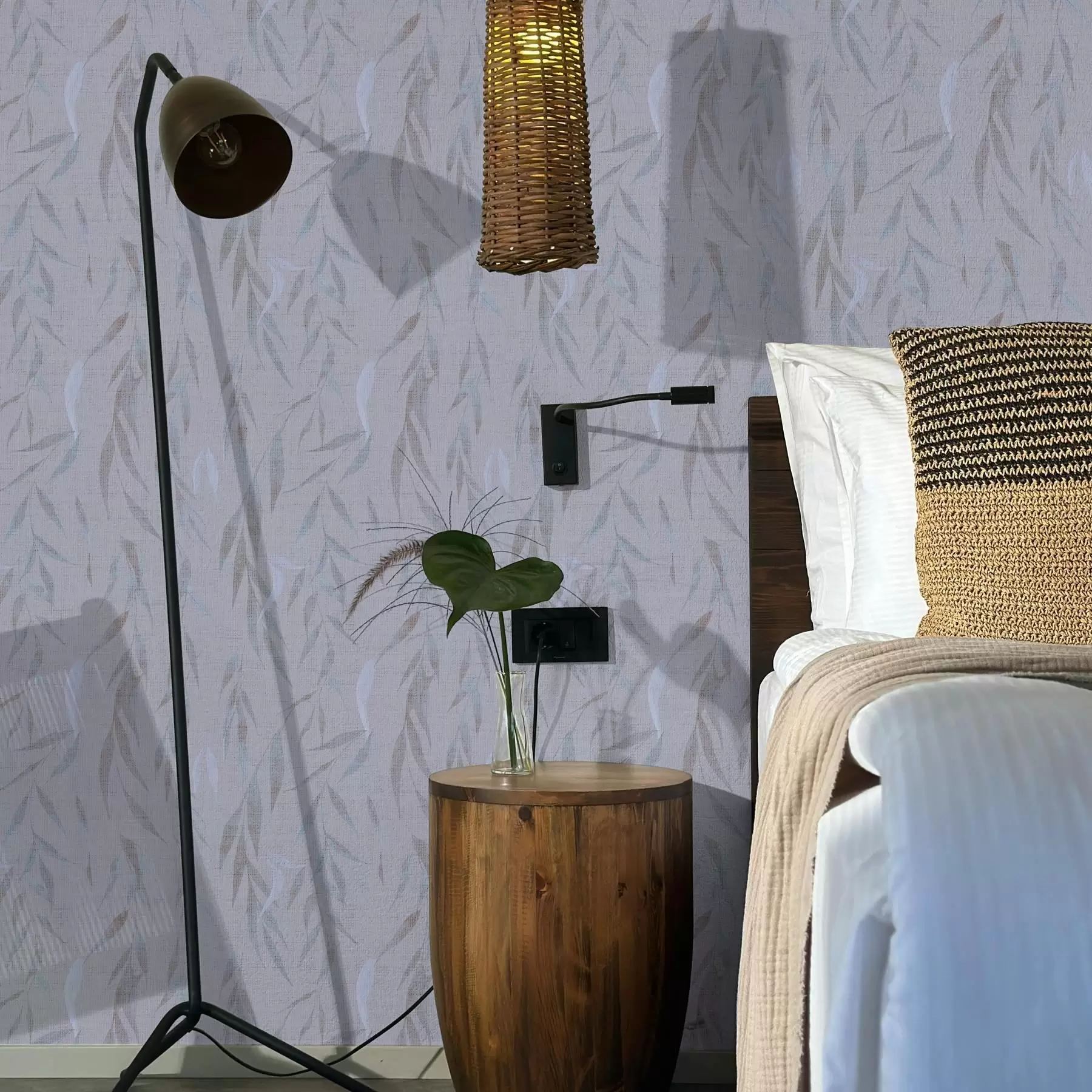 zidne murale Viseće grane s lišćem a00095